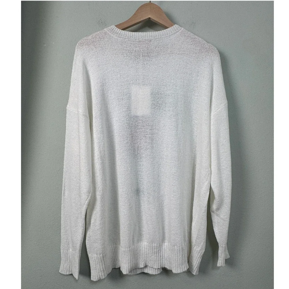 Show Me Your Mumu Woodsy Sweater Ciao Cocktail Graphic Knit White Medium NWT